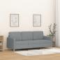 Preview: ARDEBO.de - 3-Sitzer-Sofa Hellgrau 180 cm Stoff