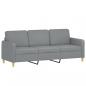 Preview: 3-Sitzer-Sofa Hellgrau 180 cm Stoff