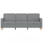 Preview: 3-Sitzer-Sofa Hellgrau 180 cm Stoff