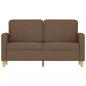 Preview: 2-Sitzer-Sofa Braun 120 cm Stoff