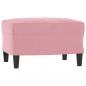 Preview: Sessel mit Hocker Rosa 60 cm Samt