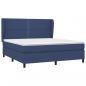 Preview: Boxspringbett mit Matratze Blau 160x200 cm Stoff