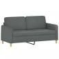 Preview: 2-Sitzer-Sofa Dunkelgrau 140 cm Stoff