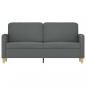 Preview: 2-Sitzer-Sofa Dunkelgrau 140 cm Stoff