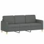 Preview: 3-Sitzer-Sofa Dunkelgrau 180 cm Stoff