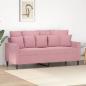 Preview: ARDEBO.de - 2-Sitzer-Sofa Rosa 140 cm Samt