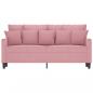 Preview: 2-Sitzer-Sofa Rosa 140 cm Samt