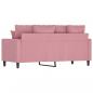 Preview: 2-Sitzer-Sofa Rosa 140 cm Samt