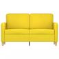 Preview: 2-Sitzer-Sofa Hellgelb 120 cm Stoff