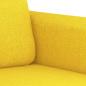 Preview: 2-Sitzer-Sofa Hellgelb 120 cm Stoff