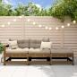 Preview: ARDEBO.de - 3-tlg. Garten-Lounge-Set Honigbraun Massivholz Kiefer