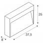 Preview: SLV CONCRETO L Wandaufbauleuchte, 12W, 570lm, 3000K, IP65, grau (1006405)