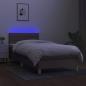 Preview: Boxspringbett mit Matratze & LED Taupe 90x200 cm Stoff