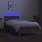 Preview: Boxspringbett mit Matratze & LED Taupe 90x200 cm Stoff