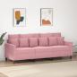 Preview: ARDEBO.de - 3-Sitzer-Sofa Rosa 180 cm Samt