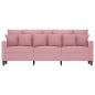 Preview: 3-Sitzer-Sofa Rosa 180 cm Samt