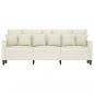 Preview: 3-Sitzer-Sofa Creme 180 cm Samt