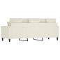 Preview: 3-Sitzer-Sofa Creme 180 cm Samt