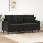 Preview: ARDEBO.de - 2-Sitzer-Sofa Schwarz 140 cm Samt