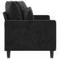 Preview: 2-Sitzer-Sofa Schwarz 140 cm Samt