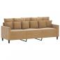 Preview: 3-Sitzer-Sofa Braun 180 cm Samt