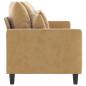 Preview: 3-Sitzer-Sofa Braun 180 cm Samt