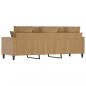 Preview: 3-Sitzer-Sofa Braun 180 cm Samt