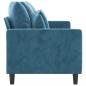 Preview: 3-Sitzer-Sofa Blau 180 cm Samt