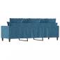 Preview: 3-Sitzer-Sofa Blau 180 cm Samt