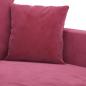 Preview: 3-Sitzer-Sofa Weinrot 180 cm Samt