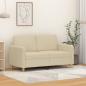 Preview: ARDEBO.de - 2-Sitzer-Sofa Creme 120 cm Stoff