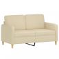 Preview: 2-Sitzer-Sofa Creme 120 cm Stoff