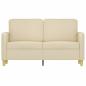 Preview: 2-Sitzer-Sofa Creme 120 cm Stoff