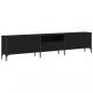 Preview: TV-Schrank mit Schublade Schwarz 200x25x44 cm Holzwerkstoff