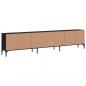 Preview: TV-Schrank mit Schublade Schwarz 200x25x44 cm Holzwerkstoff