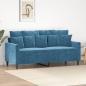 Preview: ARDEBO.de - 2-Sitzer-Sofa Blau 140 cm Samt