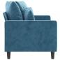 Preview: 2-Sitzer-Sofa Blau 140 cm Samt