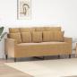 Preview: ARDEBO.de - 2-Sitzer-Sofa Braun 140 cm Samt