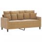 Preview: 2-Sitzer-Sofa Braun 140 cm Samt