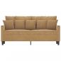 Preview: 2-Sitzer-Sofa Braun 140 cm Samt