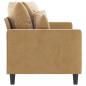 Preview: 2-Sitzer-Sofa Braun 140 cm Samt