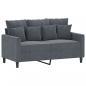 Preview: 2-Sitzer-Sofa Dunkelgrau 120 cm Samt