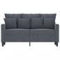 Preview: 2-Sitzer-Sofa Dunkelgrau 120 cm Samt