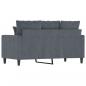 Preview: 2-Sitzer-Sofa Dunkelgrau 120 cm Samt