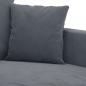 Preview: 2-Sitzer-Sofa Dunkelgrau 120 cm Samt