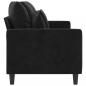 Preview: 3-Sitzer-Sofa Schwarz 180 cm Samt