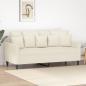 Preview: ARDEBO.de - 2-Sitzer-Sofa Creme 140 cm Samt