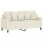 Preview: 2-Sitzer-Sofa Creme 140 cm Samt