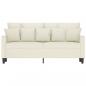 Preview: 2-Sitzer-Sofa Creme 140 cm Samt