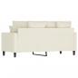 Preview: 2-Sitzer-Sofa Creme 140 cm Samt